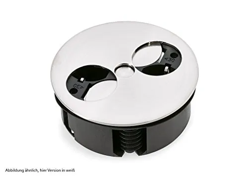 Bachmann Twist 2-fach Einbau-Steckdose, schwarz matt - Steckdosen & Zubehör - elegante 2-fach Einbau-Steckdose in Schwarz matt, ideal für eine saubere und moderne Innenraumgestaltung.