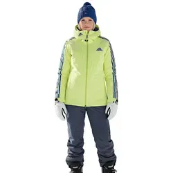 adidas Damen Skijacke Winterjacke Skisport Coach Jacke Gr.36 gelb-blau - Gelb - 36