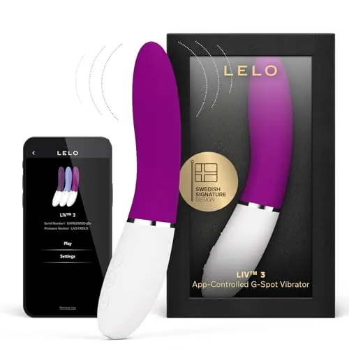 LELO LIV 3 App-gesteuerter G-Punkt-Vibrator für Frauen mit 8 Lusteinstellungen und gebogener Form, Sextoy (Deep Rose)