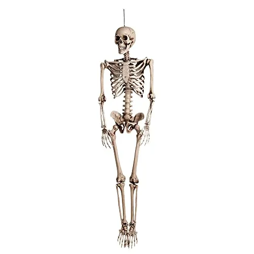 Boland 74515 Skelett-Dekoration 160 cm - Gruselige Hänge-Deko für Halloween und Motto-Partys, sorgt für einen unvergesslichen Blickfang und verstärkt die gruselige Atmosphäre.