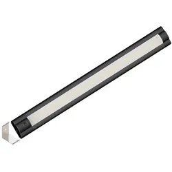 ledscom.de LED Unterbau-Leuchte SIRIS schwarz matt, Eckmontage, flach, 30cm, 370lm, weiß