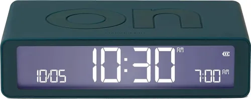 Lexon Flip Classic Digitaler Wecker – Entenblau in grau von Lexon