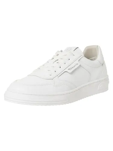 Tamaris Sneaker 1-23617-42 100 normal - Damen-Sneaker mit modernem Materialmix aus Leder und Synthetik, COMFORT-Lining für hohen Tragekomfort und herausnehmbarer Sohle für individuelle Einlagen.