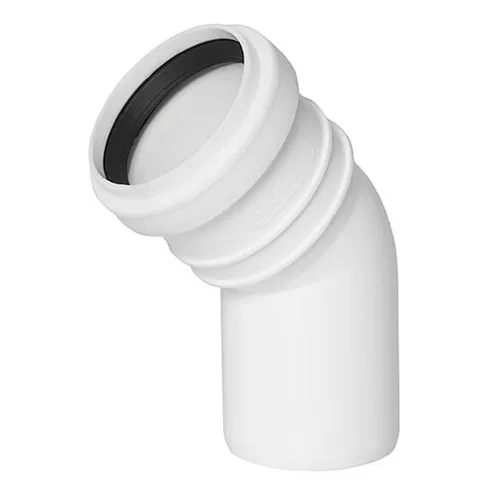 Abwasserinstallation Winkelverbindung 50mm Rohrdurchmesser 30° Winkel