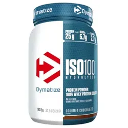Dymatize Iso100 Hydrolyzed Isolat Protein Pulver Gourmet Schokolade 932g Dose - Power-Produkte mit hydrolysiertem Molkenproteinisolat für optimalen Muskelaufbau und minimale Kalorienaufnahme – ideal für Fitness-Enthusiasten.