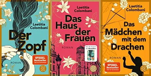 Bücher Set: Der Zopf, Das Haus der Frauen & Das Mädchen mit dem Drachen + Exklusives Postkartenset