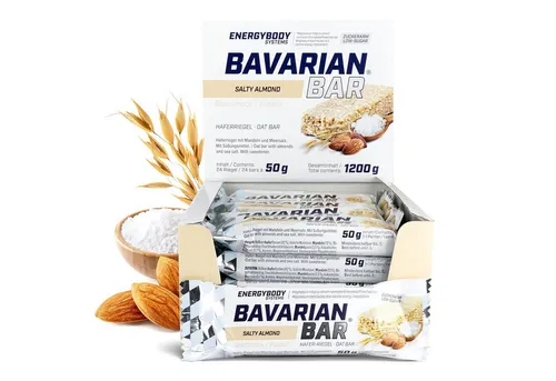 Energybody Systems Bavarian Bar Haferriegel Energieriegel Riegel, 24 er 24 St., Klebt, schmilzt und bröselt nicht, 24 x 50 g