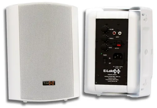 E-Lektron EWL5A Stereo Aktiv Wand-Lautsprecher Paar - Kompakte Lautsprecher-Systeme mit 2x 60W Leistung, ideal für Wandmontage oder als Regal-Lautsprecher, bieten hervorragenden Klang und Flexibilität in der Nutzung.