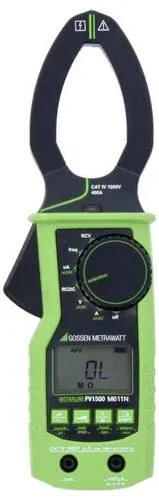 Gossen Metrawatt Metraline PV 1500 Strommesszange - Hochpräzise Strommesszange für AC/DC bis 1000 A. Ideal für Elektrotechniker, bietet umfangreiche Funktionen und Sicherheitszertifizierungen.