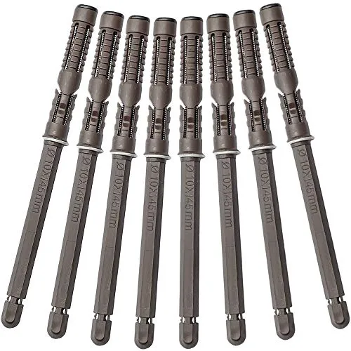 munloo Verdeckte Halterung, 8 Stück Wandregalhalterung, Regalträger Unsichtbar Wandhalterung, Verdeckte Tablarträger, Halterung für Schwebende Bücherregale Oder Wandregale (10x145mm, Braun, Eisen)