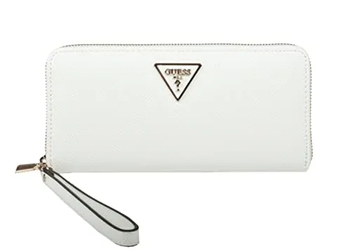 GUESS Damen Geldbörse Laurel white - Weiß in weiß von GUESS