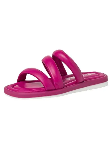 Tamaris Damen 1-1-27130-20 Flacher Slipper in Fuchsia, 37 EU - Slipper & Mokassins für Damen, aus hochwertigem Leder und ungefüttert für einen hohen Tragekomfort im Alltag.
