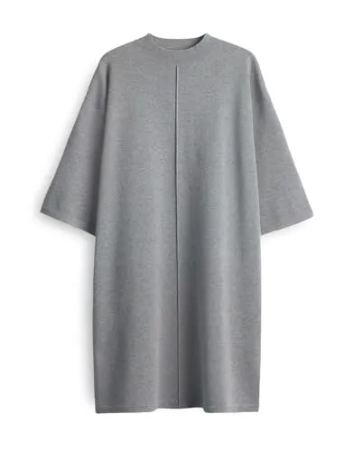 OPUS Damen Minikleid | WANALO Minikleid aus weichem Milano Strick Easy Grey, 44