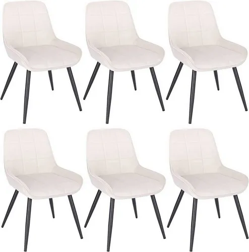 WOLTU Esszimmerstühle 6er Set in weiß von WOLTU