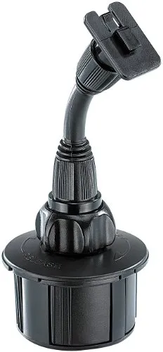 NavGear Halter für Navi im Auto: Navi-Schwanenhals-Halterung für Kfz-Getränkehalter (Navigation-Halterung Auto, Universalhalterungen für Navi, Navigationsgerät)