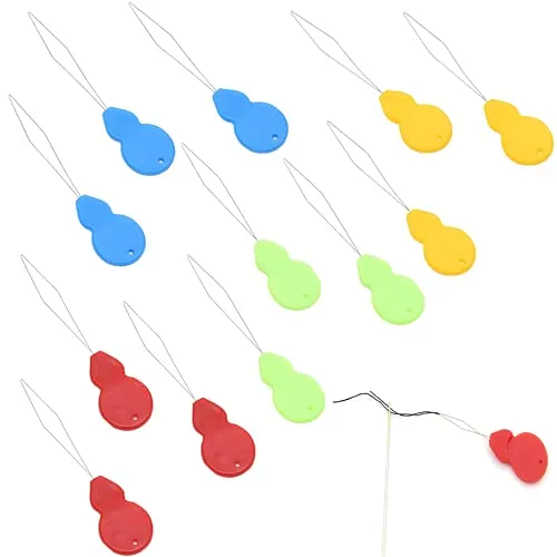 Stück Nadeleinfädler, Nadel Einfädler, Kunststoff Nähnadeln Einfädler, Handmaschine Nähen Einfädler Werkzeug, Einfacher Einfädle für Nadelöhr Hand Nähen Werkzeug 12