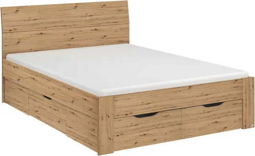 rauch Bett Flexx mit Schubkästen in Eiche Artisan - Bettgestell mit praktischen Schubkästen für zusätzlichen Stauraum, ideal für platzsparende Lösungen im Schlafzimmer. Hochwertige Verarbeitung „Made in Germany“.