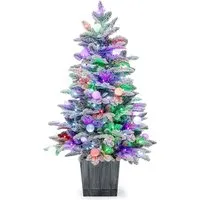Costway Künstlicher Weihnachtsbaum 100 cm mit LED-Beleuchtung