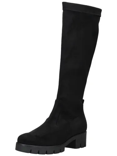 GABOR Damen Stiefel, Gr. 43, XS-Schaft, klassisch schwarz - Elegante Langschaftstiefel von Gabor aus elastischem Textil in Velourslederoptik. Mit Blockabsatz und XS-Stretch-Schaft für optimalen Tragekomfort. Ideal für stilbewusste Damen!