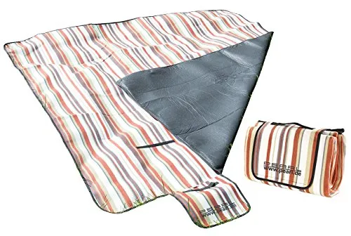 PEARL Picknikdecke: Fleece-Picknick-Decke 200 x 175 cm, Wasserabweisende Unterseite (Thermo Picknickdecke, Isomatte, wasserdichte Taschen)