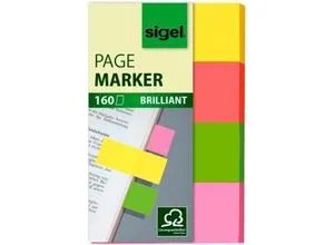SIGEL Haftstreifen Brillant, 4 Farben sortiert