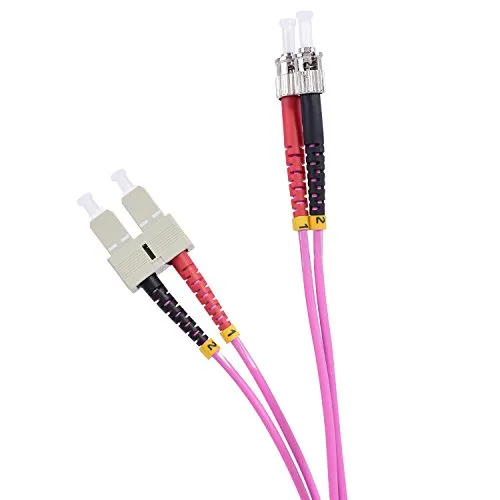 TPFNet 50m Lichtwellenleiterkabel OM4 Multimode ST/SC Duplex 50/125µm 10 GB