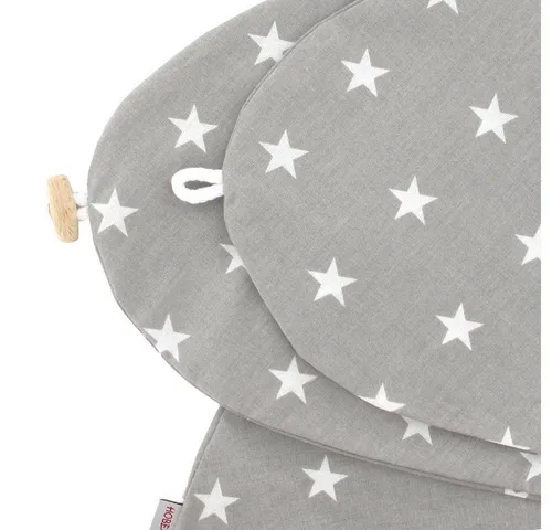 Bezug für Stillkissen grau mit weißen Sternen von HOBEA