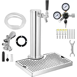 SucceBuy Kegerator-Turm-Bausatz – Bierumbau mit Einzelzapfhahn aus Edelstahl für Partys zu Hause. Dieses SucceBuy-Kit ist perfekt, um das Barerl...