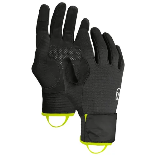 Ortovox Glove Fleece Grid Cover Handschuhe Herren - Handschuhe für Herren, ideal für Skitouren mit winddichtem Überzug und perfektem Grip durch Silikonbeschichtung. Smart-Finger für Smartphone-Bedienung.