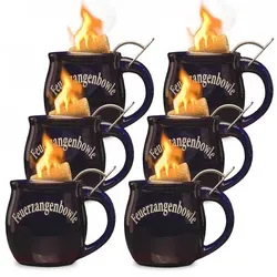 Feuerzangentasse 6er im Karton, Blau - für Feuerzangenbowle - Blau