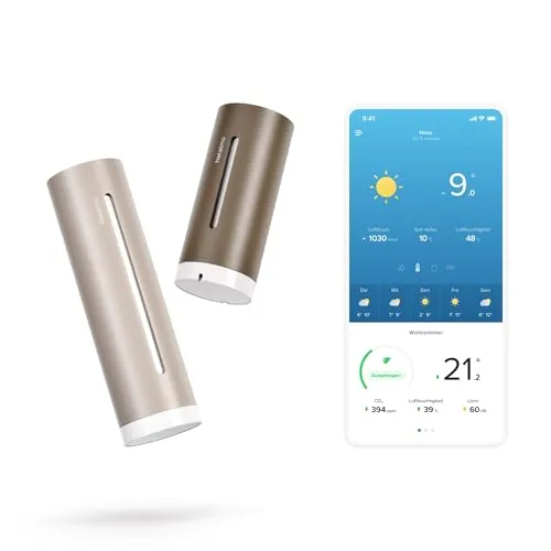 Netatmo Smarte Wetterstation Original (2. Gen) - Sand - Wetterstationen mit Echtzeitdaten, UV-Index und Pollenbelastung. Individuell erweiterbar für Wind & Regen, alles smart vernetzt in einer App.