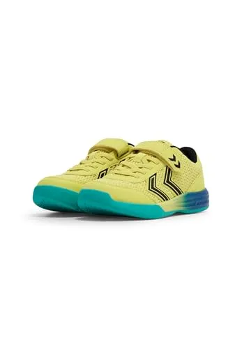 Hummel MULTIPLAY Flex VC JR Schuhe Limeade/Antrazit 38 - Bequeme und leichte Schuhe mit atmungsaktiver Funktion und individuellem Klettverschluss für optimalen Tragekomfort.