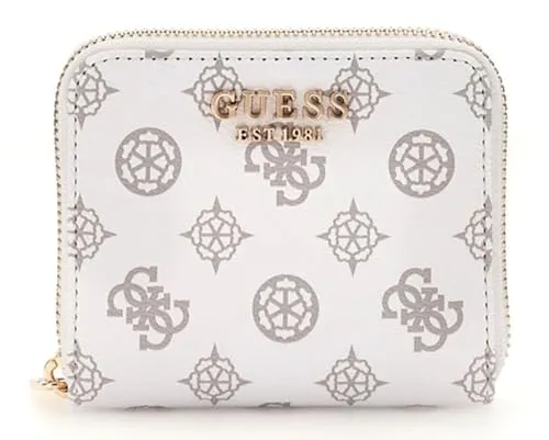 GUESS Laurel Geldbeutel Ziparound Weiß in weiß von GUESS