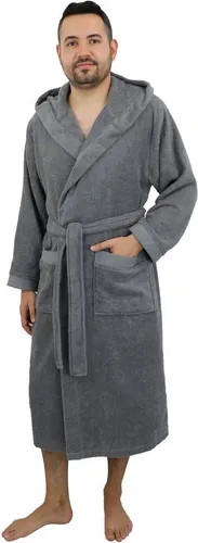 OTTO home Unisex-Bademantel Tailles, ideal für Sauna & Spa, Hotelbademantel, Morgenmantel, Langform, Walkfrottier, Kapuze, Gürtel, langer Bademantel für Damen und Herren, 100% Baumwolle, XS-3XL
