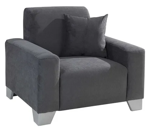 Iwaniccy Sessel grau – Bequemer Mikrofaser-Sessel