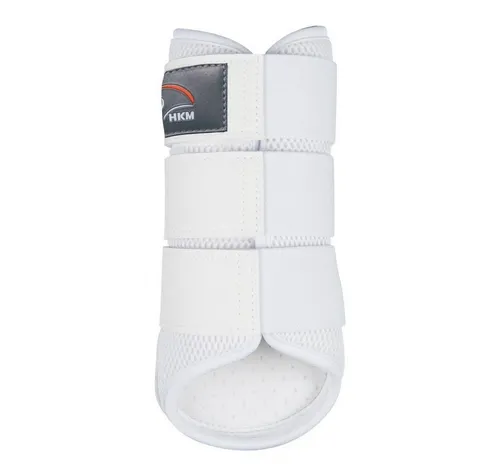 HKM 78801200 Gamasche -Breath, M, weiß - Pferdebandagen mit starkem Klettverschluss und weichem Neopren-Futter, anatomisch geformt für optimalen Sitz und Komfort.