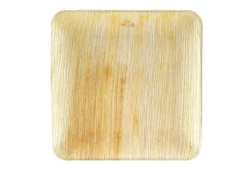 wisefood Einwegteller Palmblatt Teller quadratisch 24x24 cm, (25 St)