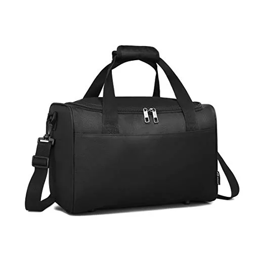 Kono Ryanair Handgepäck 40x20x25 Damen Herren mit Schultergurt Schwarz | Ryanair-kompatible Kabinertasche, verstellbarer Schultergurt, Aufsteckhülse für Koffergriff, stabiles Oxford-Material