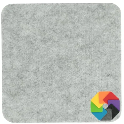 Design Filz Untersetzer eckig in grau von BIASTO
