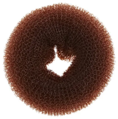 Denman Knotenring für Dutt, groß, Durchmesser 9 cm, braun, 1 Stück