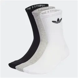 adidas Originals Sportsocken TREFOIL CUSHION CREW SOCKEN, 3 PAAR (3-Paar) für Erwachsene, 3er-Pack, mit Logodruck, wadenlang weiß L (43/45)