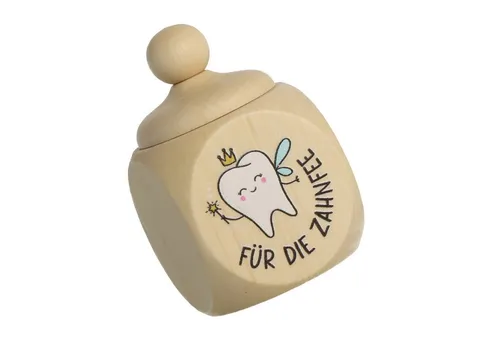 Spruchreif® Zahndose Milchzahndose aus Holz mit Schraubdeckel · Zahndose zur Aufbewahrung (1 St)