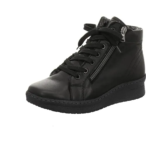 Semler Damen Ilona - H Stiefelette, Schwarz, 37 EU - Wanderschuhe mit durchgehendem Luftpolster für hervorragenden Laufkomfort, rutschfest und abriebfest - perfekt für lange Ausflüge.