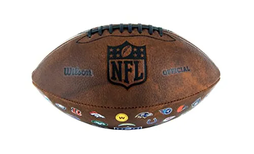 Wilson Football NFL Junior Throwback mit 32 Team Logos von Wilson