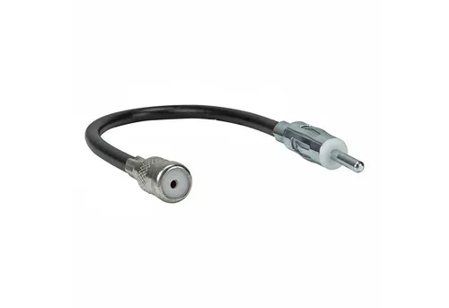 tomzz Audio Antennenadapter flexibel DIN Stecker (M) auf ISO Kupplung (F) mit Kabe KFZ-Adapter