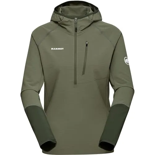 Mammut Madris Light ML Damen-Kapuzenpullover mit halbem Reißverschluss, Marsh-Dark Marsh, XS