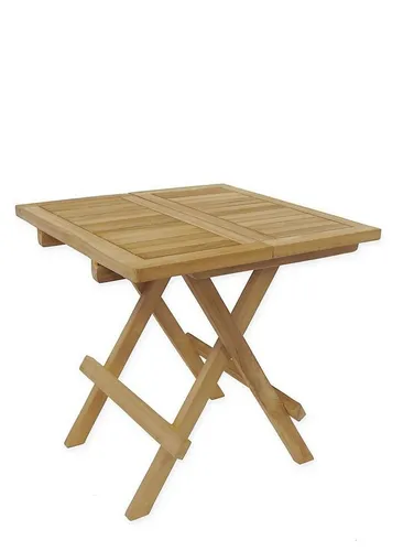 AFG Gartentisch 50x50 cm - Klappbarer Beistelltisch aus Teakholz - Tisch aus witterungsbeständigem Teakholz, klappbar und ideal als Beistelltisch für Getränke oder Bücher im Garten. Entwickelt eine schöne Patina und lässt sich platzsparend verstauen.