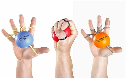 Handmaster Plus Handtrainer für Physio - 3er Set Fingertrainer zur Stärkung der Hand- und Fingermuskulatur, ideal für Rehabilitation und Prävention