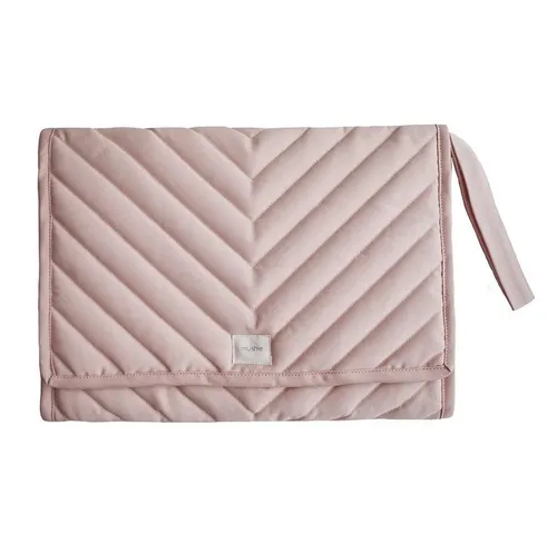 Mushie Wickelauflage Tragbar Blush Wickeltasche