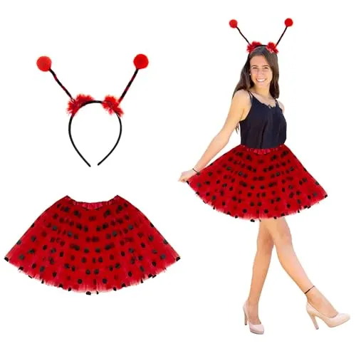 Oblique Unique Marienkäfer Kostüm Set für Damen